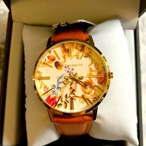 Floral wrist watch